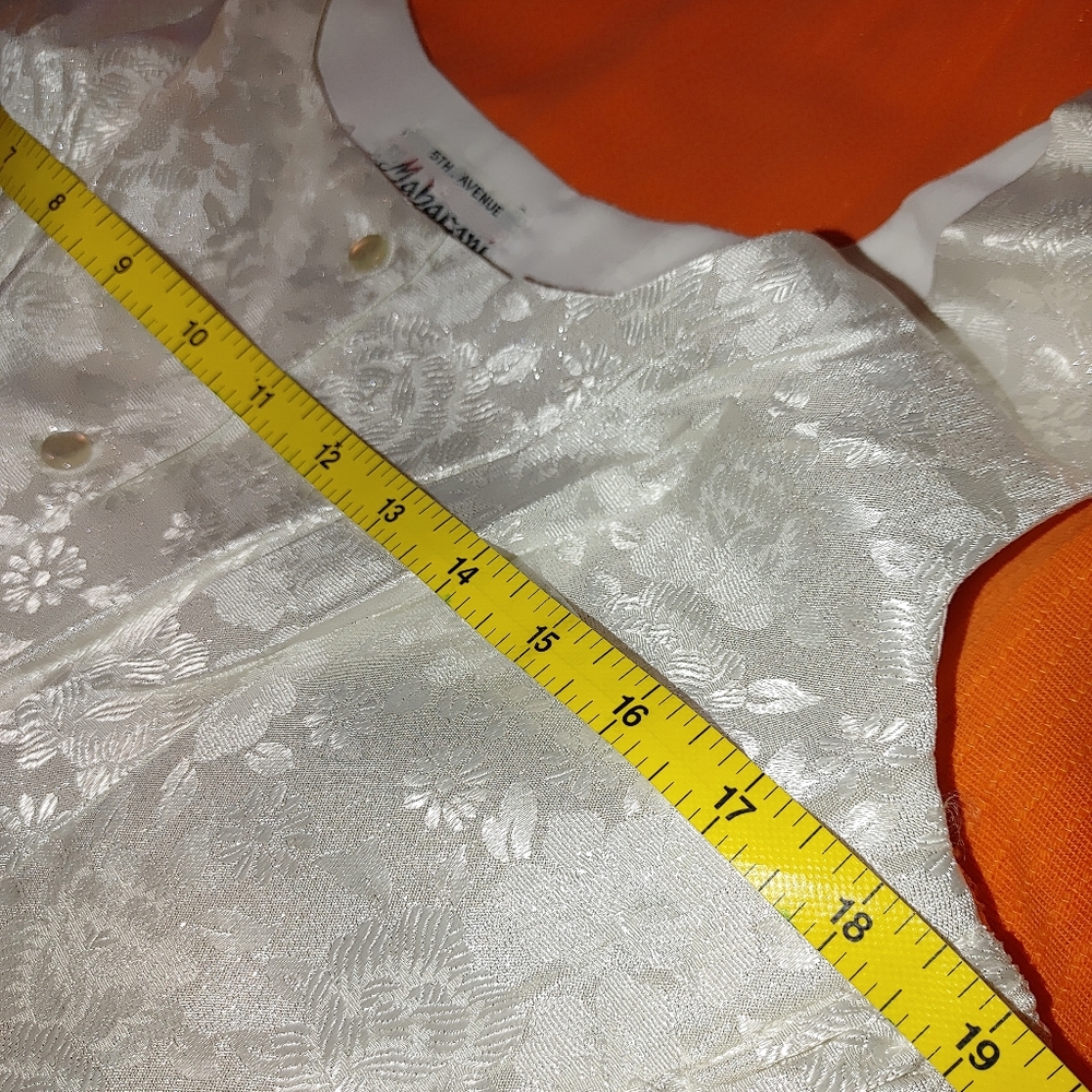 Maharani cropped Ivory brocade style top 38 - Picture 4 of 6